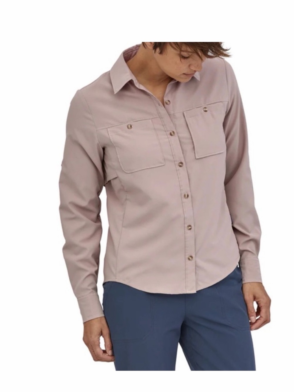 NWT Patagonia long sleeve self-guided hike shirt embroidered Size XS